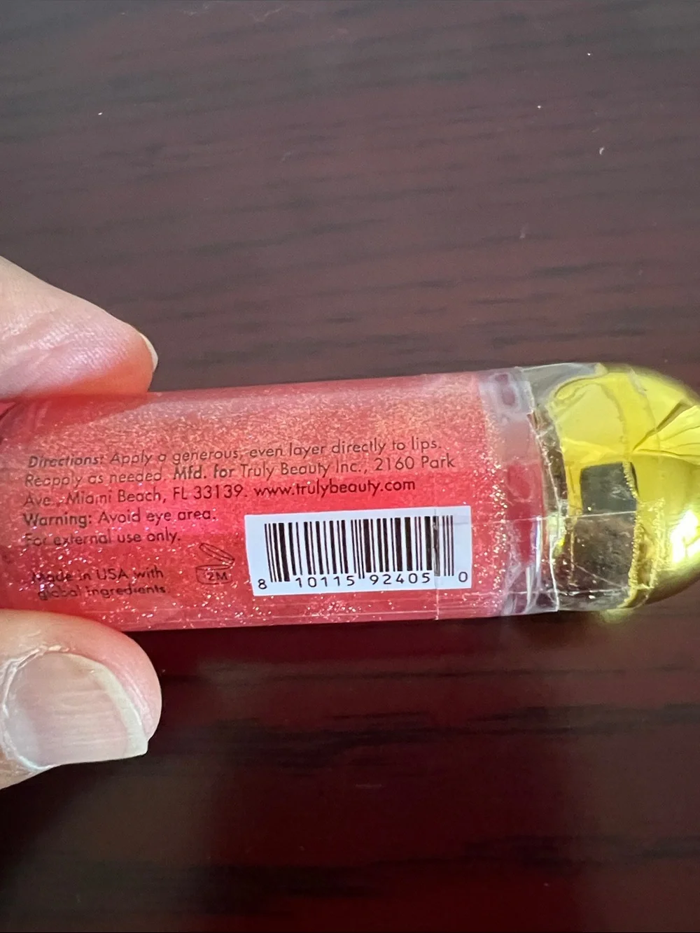 TRULY Cherry Baby Luxury Lip Oil - Shimmery Coral Pink